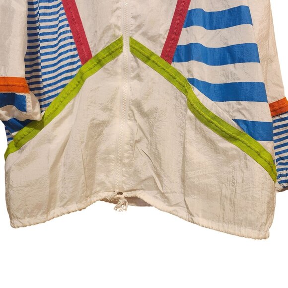 Vintage 80s/90s Suburbans Women's Large Nylon Colorblock Windbreaker Jacket - Picture 6 of 8